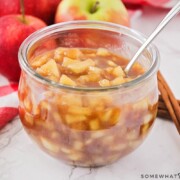 cinnamon apples in a jar