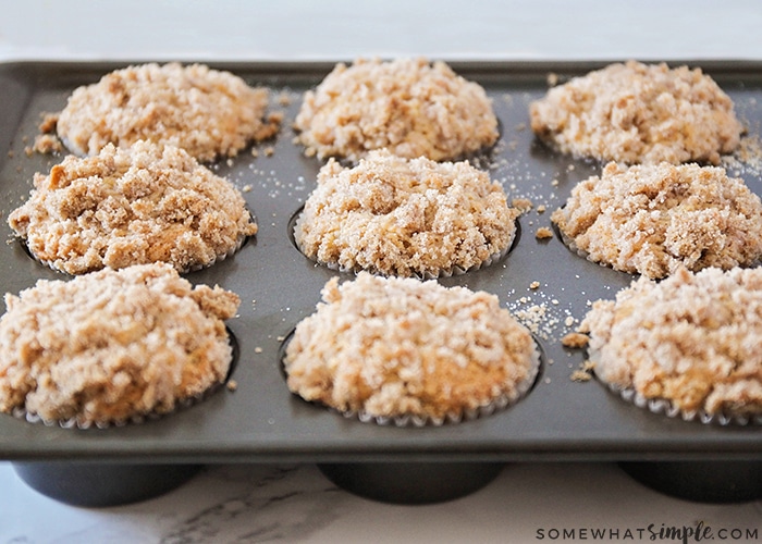 These sweet and gently spiced cinnamon apple streusel muffins are made with fresh apples, and loaded with delicious fall flavors!