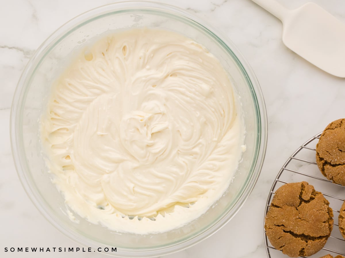 a bowl of white frosting