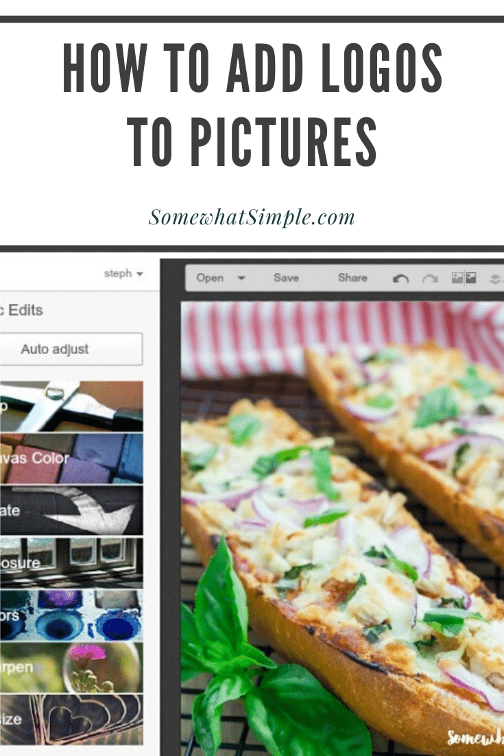 If you're new to blogging or the online business world, one question you might have is how to add a logo to photos. Today we'll show you! via @somewhatsimple