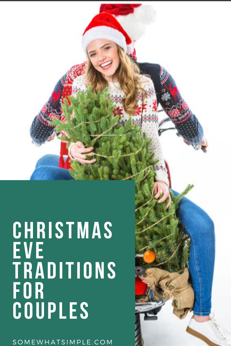 Christmas doesn't have to be all about the kids! Strengthen your relationship by setting aside some Christmas Eve traditions just for the two of you!  These Christmas Eve traditions will help make this season even more special. These creative ideas will help you enjoy a more memorable and special holiday season. via @somewhatsimple