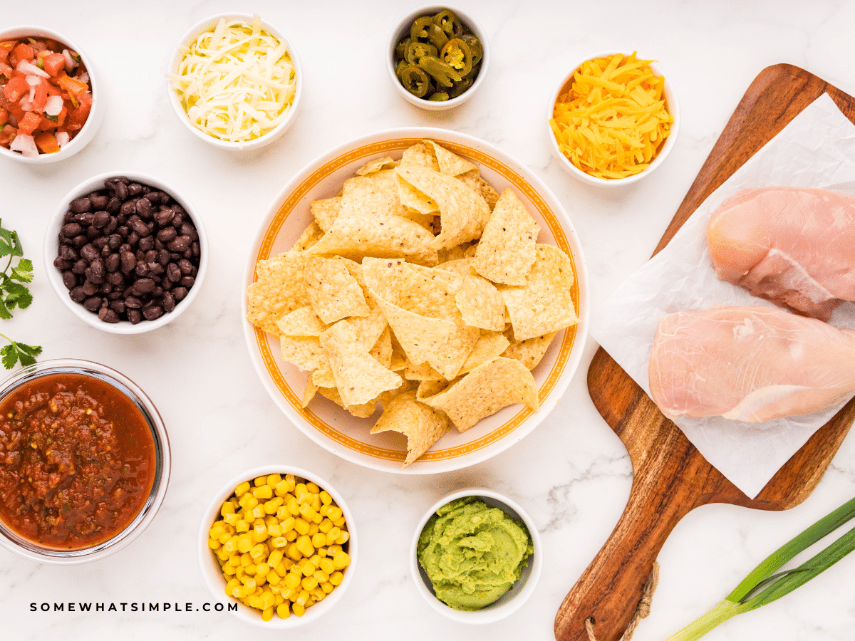 Ingredients to make Loaded Nachos