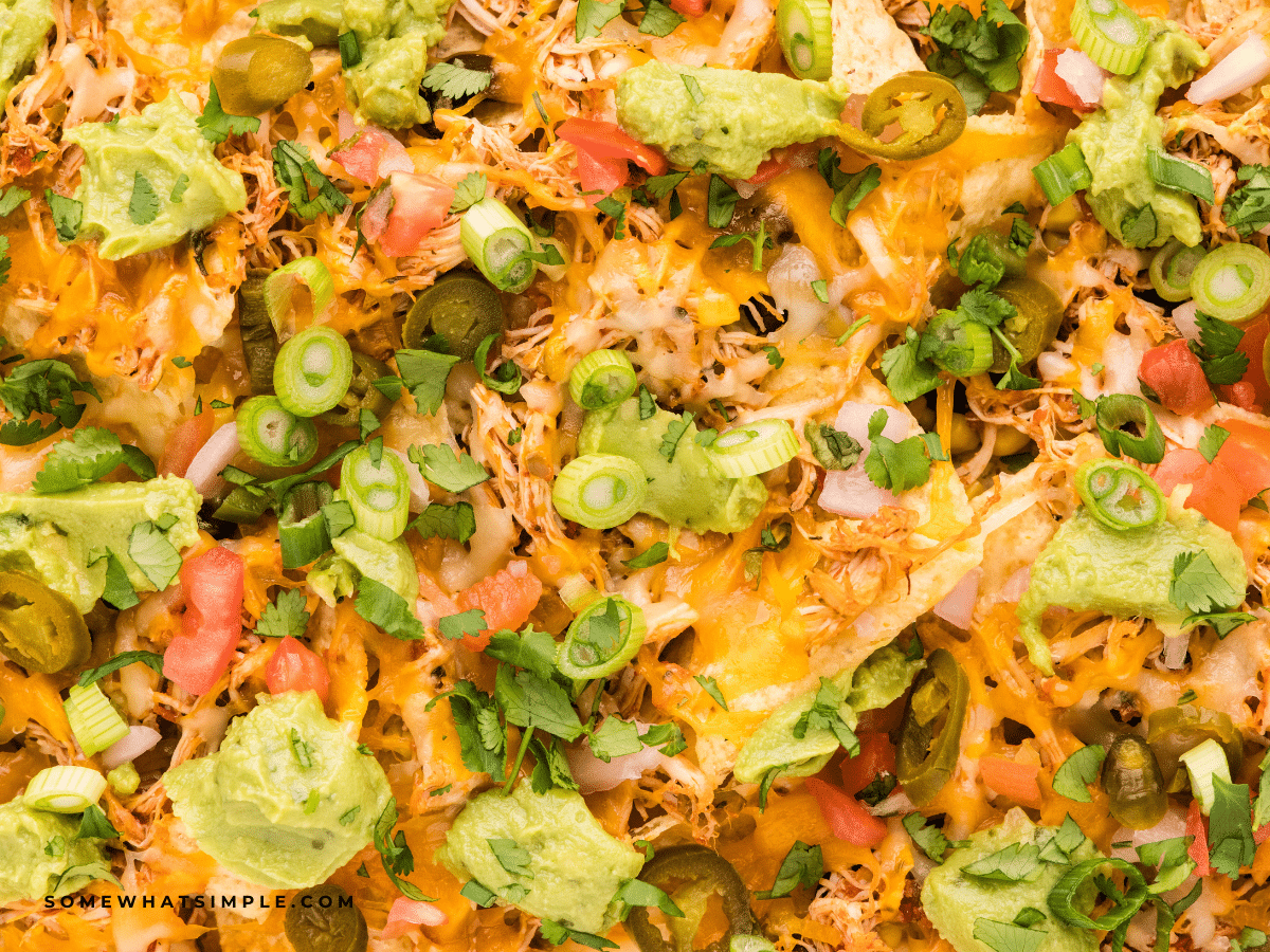 close up of Loaded Nachos
