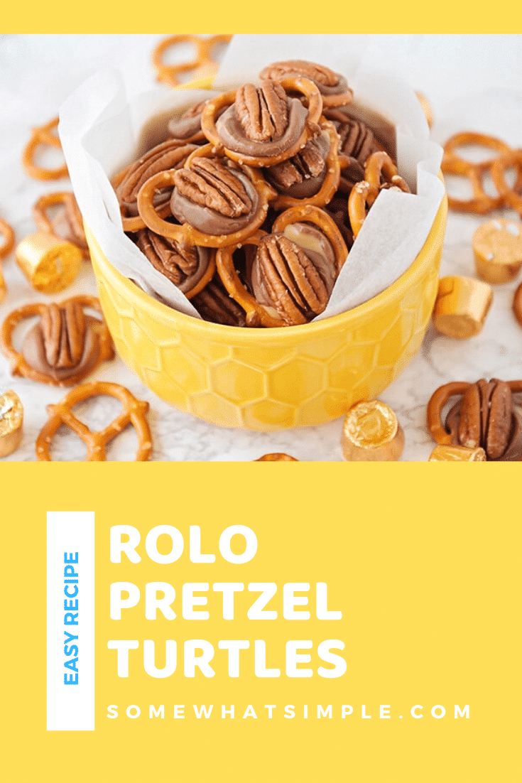 Pretzels with Rolos: The Easiest Turtle Recipe Ever - Chaotically Yours