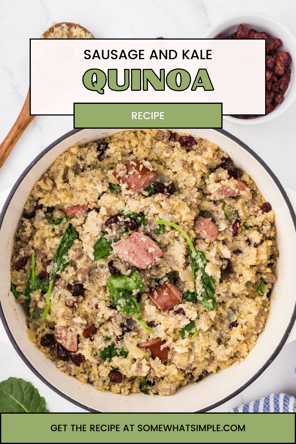 Sausage and Kale Quinoa is a one-pot meal that's hearty, wholesome, and ticks all the boxes for a satisfying dinner with minimal cleanup. Packed with protein, fiber, and vibrant greens, this recipe is sure to become a staple in your weeknight dinner rotation. via @somewhatsimple
