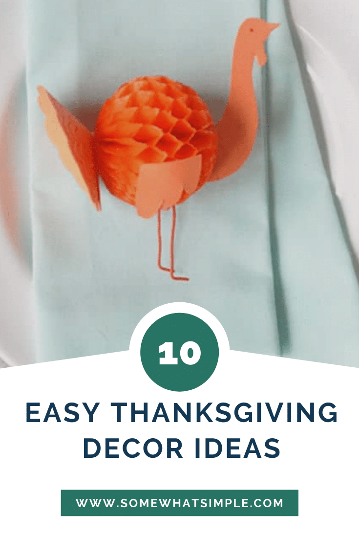 Warm up your home this holiday season with some fun DIY Thanksgiving Decorations. From decorating your table, to ideas for the outside and inside of your house. Here are 10 favorite ideas to help get you started! via @somewhatsimple