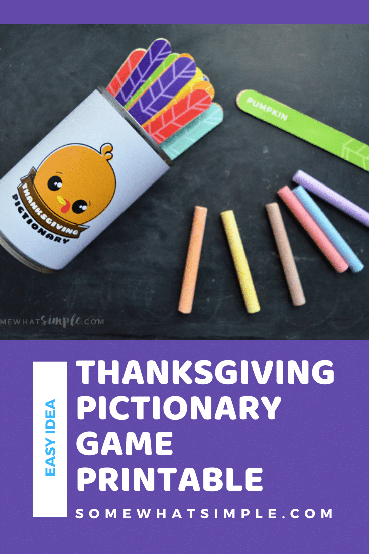 Looking for some fun Thanksgiving games to play with your kids?! This Thanksgiving Pictionary Game is a great way to fire up imaginations and entertain all ages this holiday season! via @somewhatsimple