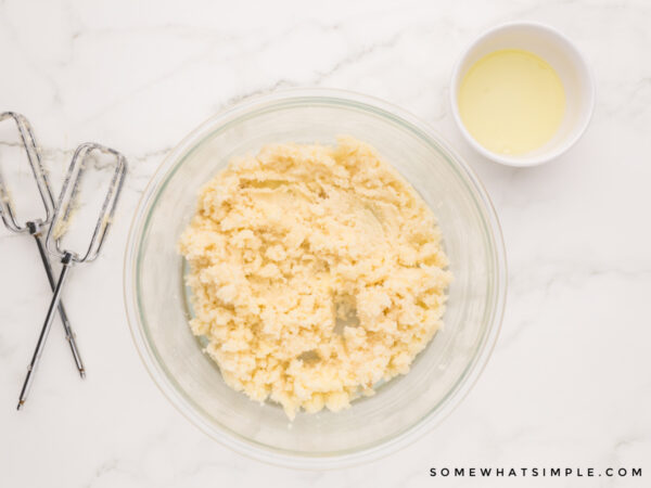 adding wet and dry cupcake ingredients