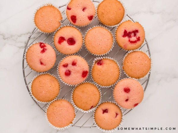 baked cherry vanilla cupcakes