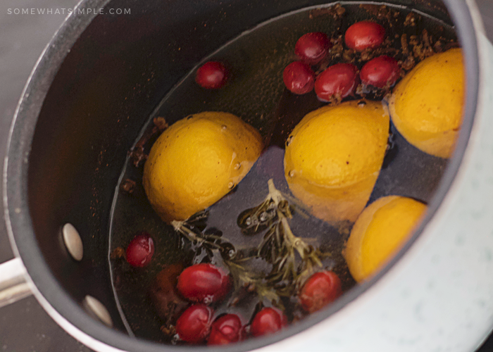 stove top potpourri simmering on the stove