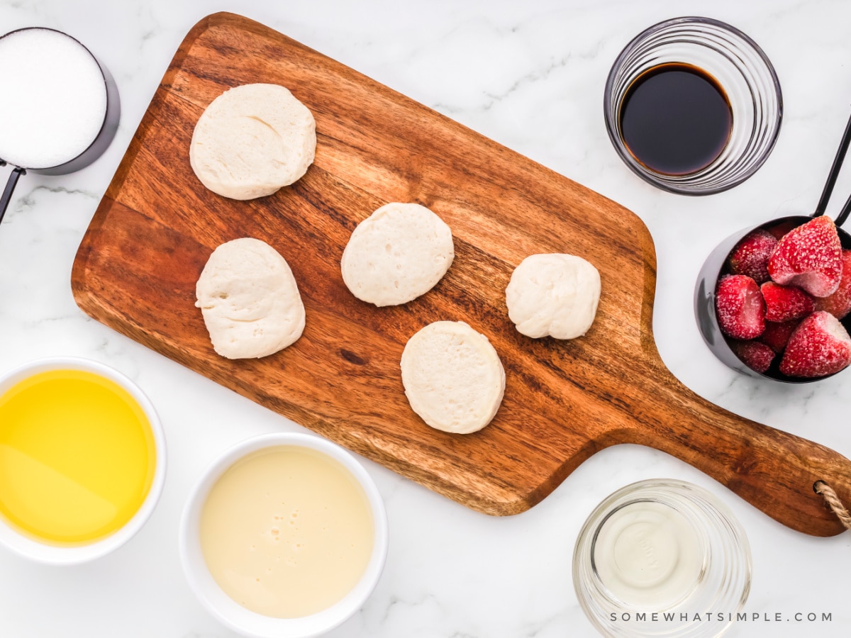 ingredients used to make heart shaped donuts