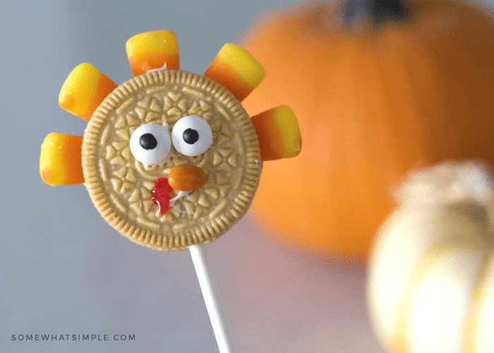 turkey oreo pops tutorial diy thanksgiving treat candy corn