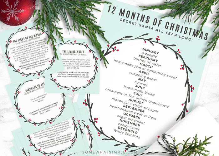 12 Months of Christmas Printables