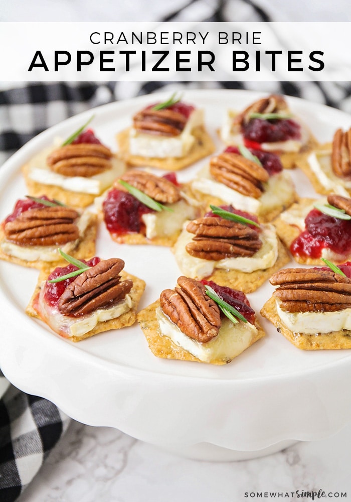 These cranberry brie bites are super flavorful, and so quick to make. They're a festive and delicious holiday appetizer! #cranberrybrie #appetizer #easyrecipe #partyfood #holidayfood  via @somewhatsimple