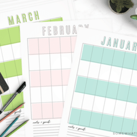 free calendar printable pdf template