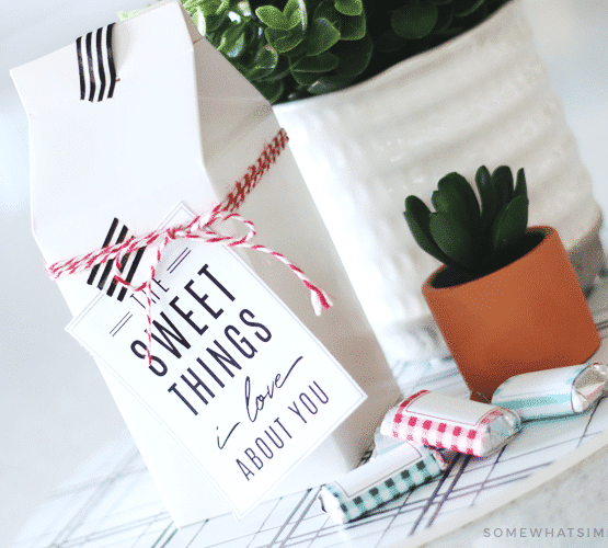 reasons I love you sweet things about you gift idea chocolate mini candy bar wrapper valentines day