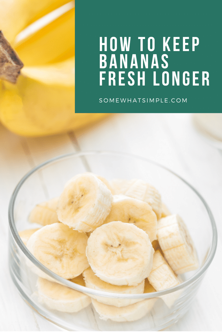 Make the most of your bananas' shelf life with one simple tip on how to keep bananas fresh and store them properly. via @somewhatsimple