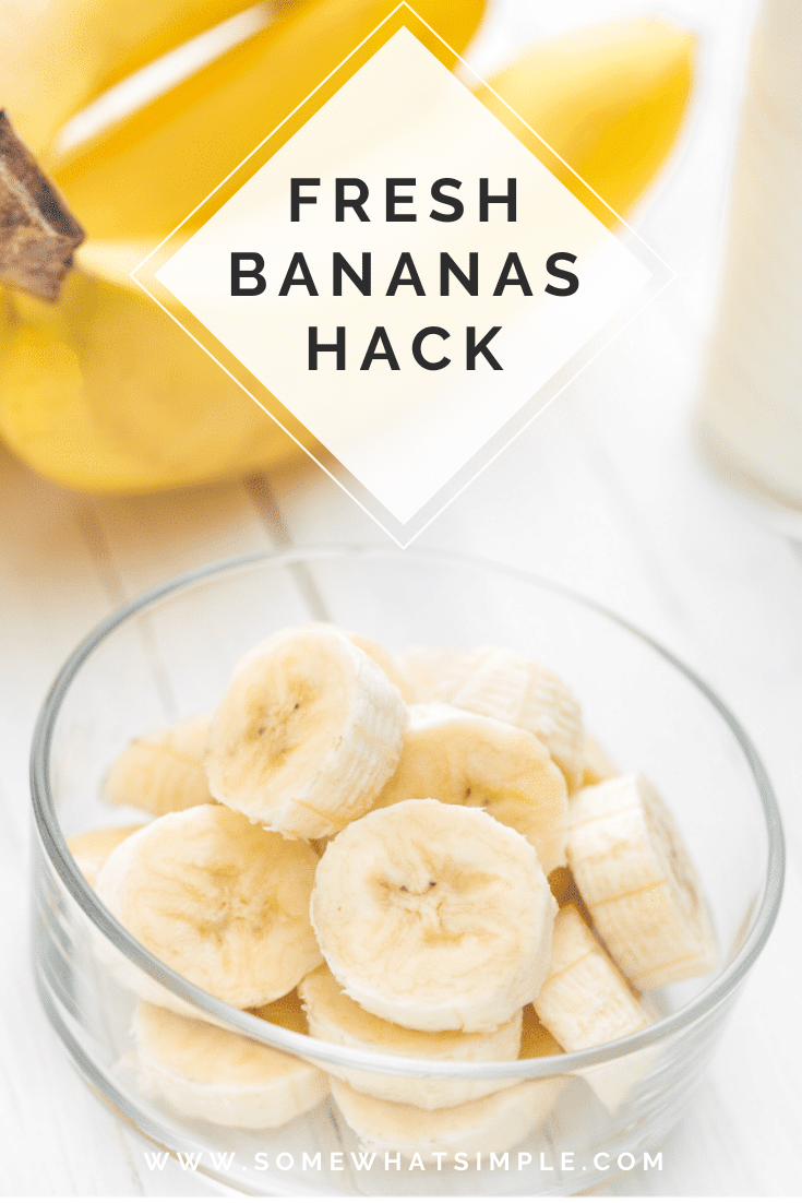 Make the most of your bananas' shelf life with one simple tip on how to keep bananas fresh and store them properly. via @somewhatsimple