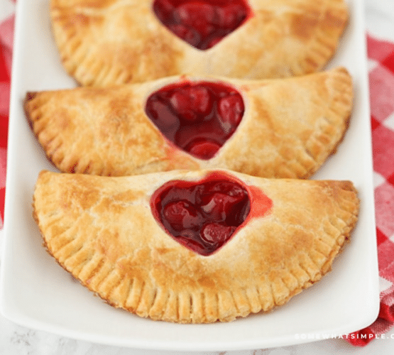 Baked Cherry Hand Pies, plated