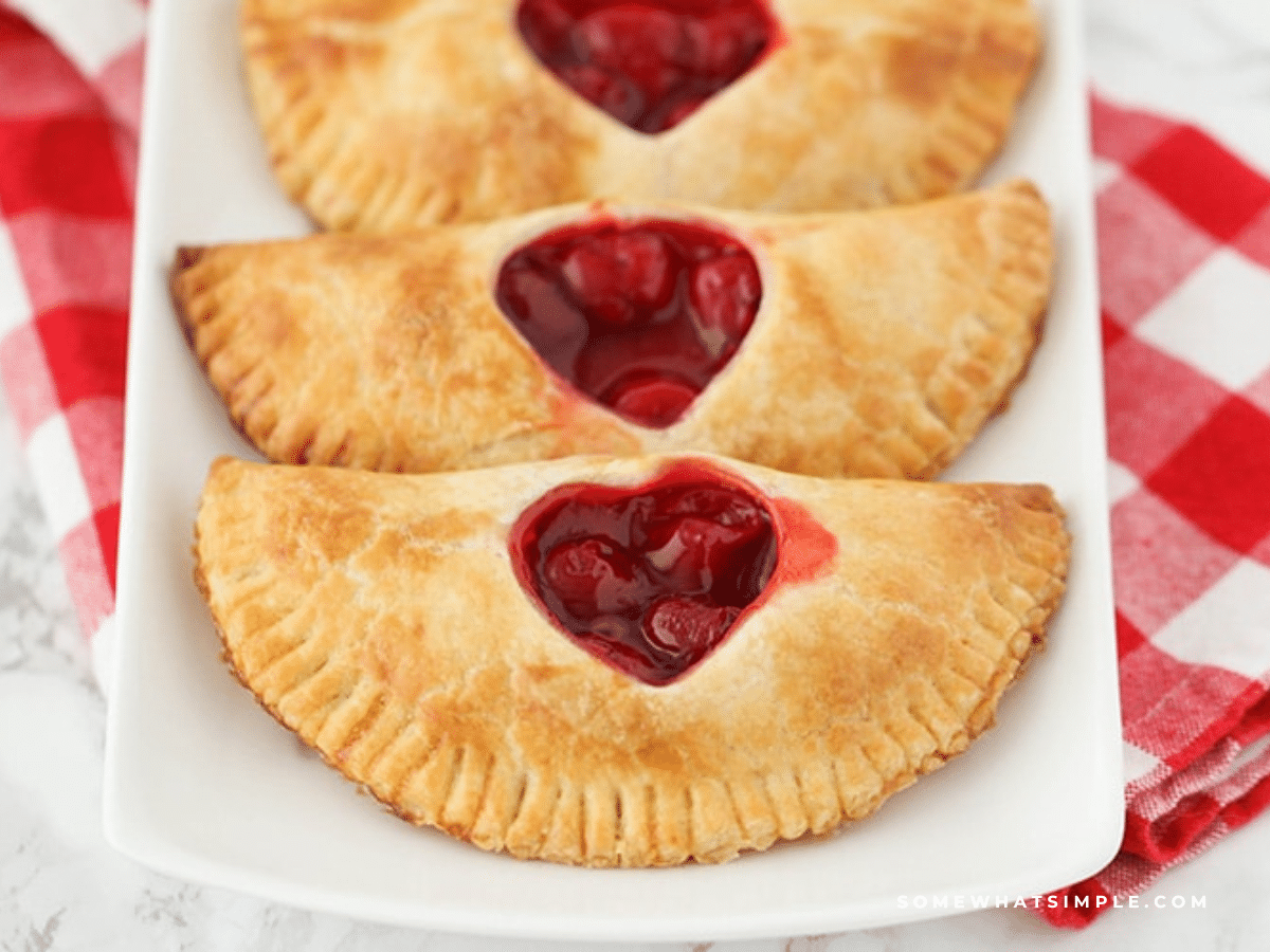 Baked Cherry Hand Pies, plated