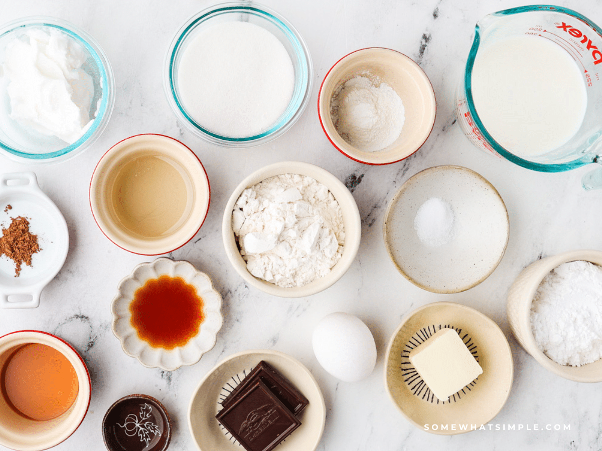 ingredients to make donut muffins