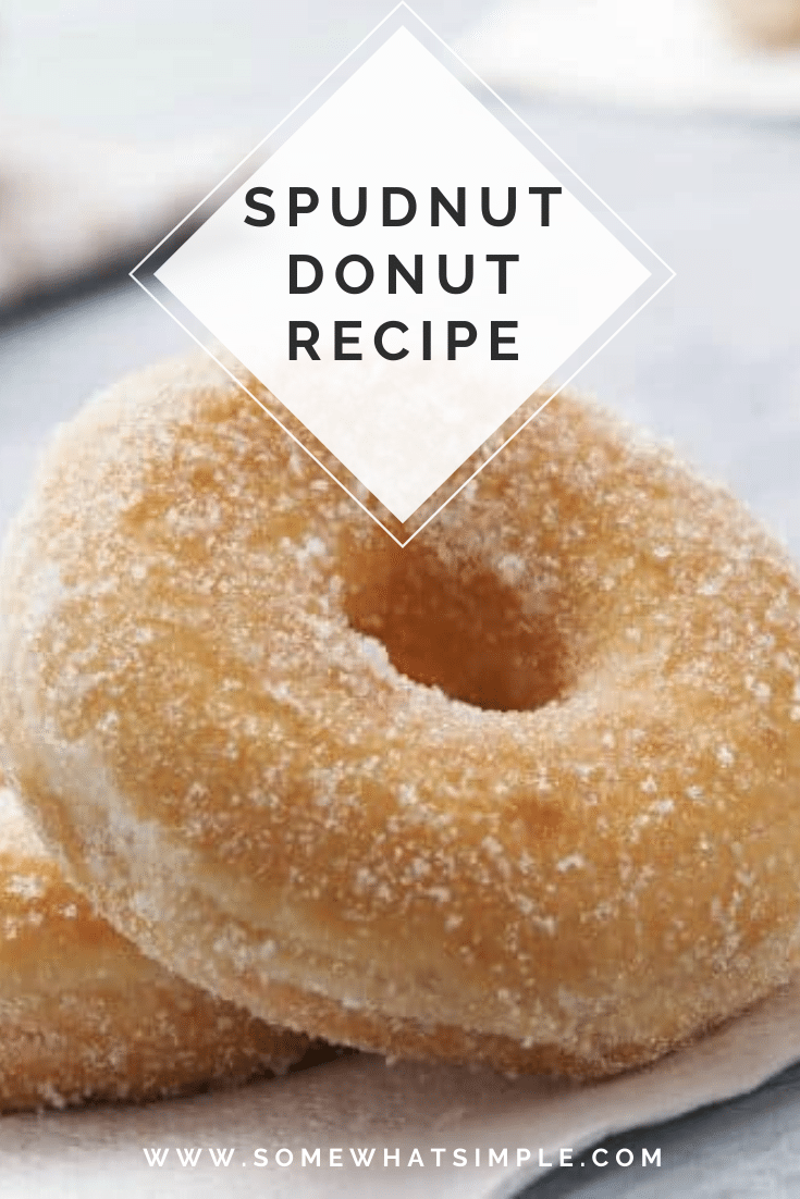 Who knew you could make donuts out of mashed potatoes that will taste amazing! This spudnuts recipe is super easy to make and they're delicious!  Spudnuts are donuts made with mashed potatoes. If you've ever had potato bread, imagine those in donut form. They're soft, sweet and delicious! #spudnuts #spudnutdonuts #easydonutrecipe #mashedpotatodonuts #spudnutdoughnut via @somewhatsimple