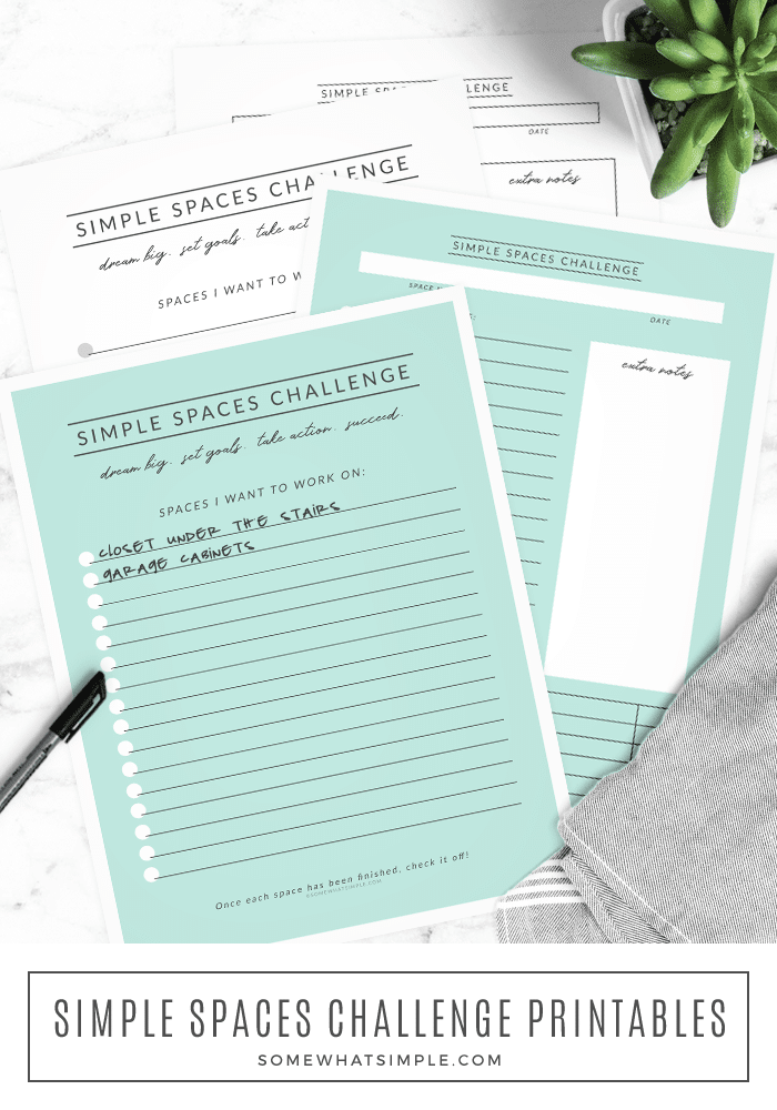 Tackle those house projects once and for all with our printable project checklist! We're sharing all the details on our Simple Spaces Challenge and we want you to join! All the cool kids are doing it- wink, wink! #simplespaceschallenge #decor #checklist #project #DIY via @somewhatsimple