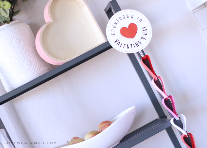 Valentine's Day Countdown Chain Printable Somewhat Simple