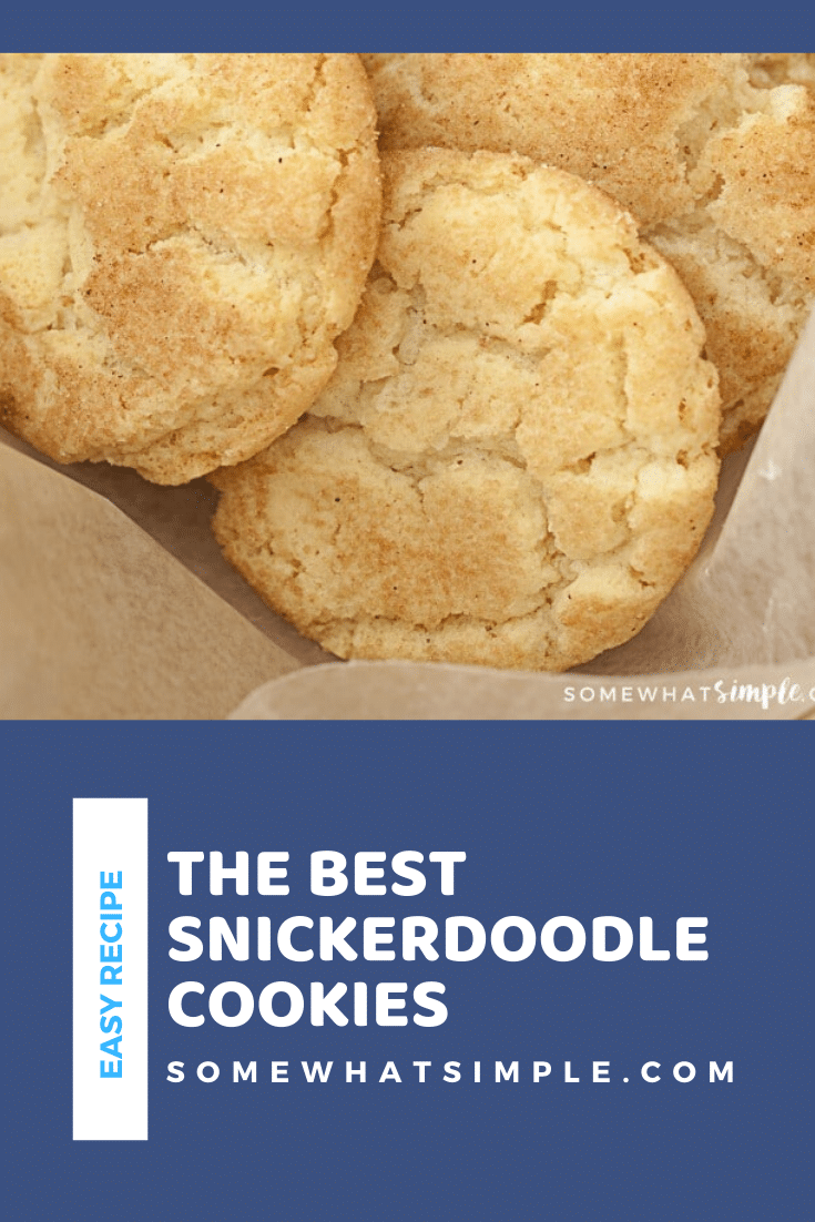 Snickerdoodles are the ultimate comfort cookie, and this snickerdoodle recipe is the best one I have EVER tried! These cookies turn out soft and chewy every time! #snickerdoodlecookies #snickerdoodles #snickerdoodlerecipe #easysnickerdoodles via @somewhatsimple