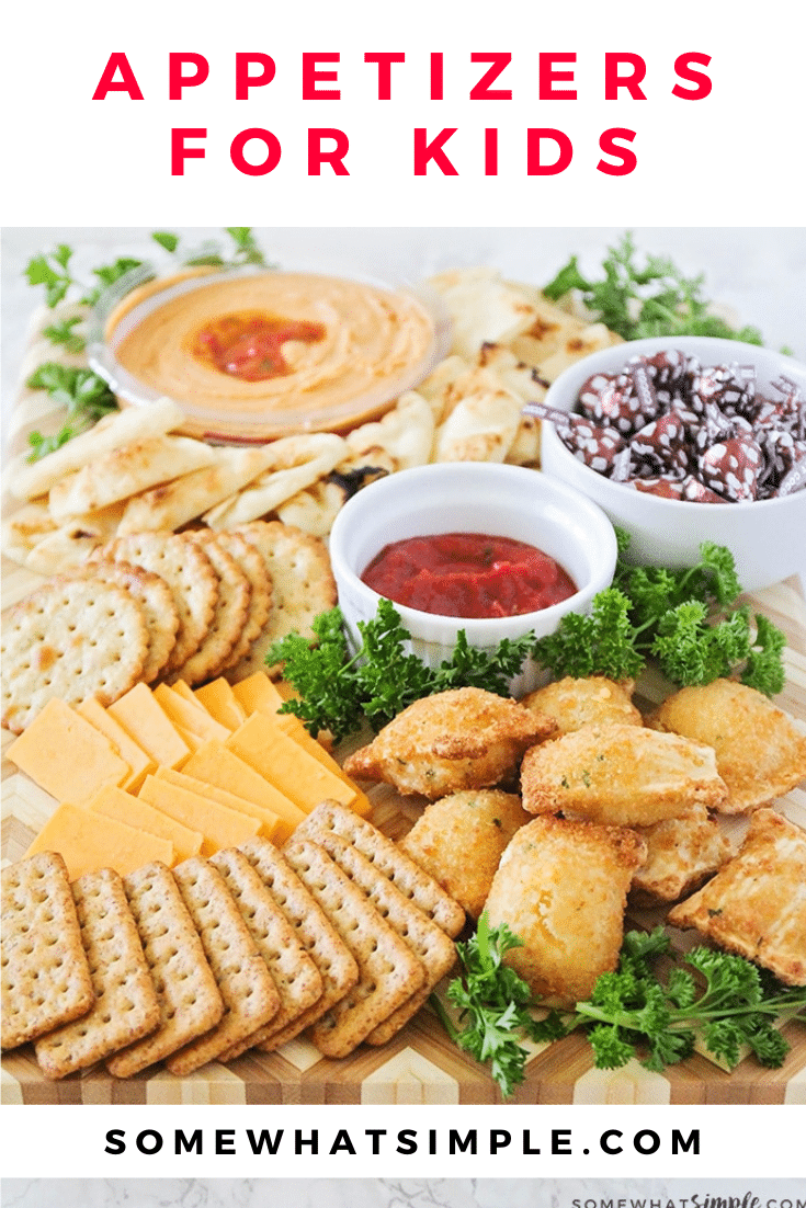 This delicious and easy to assemble appetizer board is packed full of the best appetizers for kids! These appetizers are perfect to serve during the holidays or for the big game. You're guaranteed to win over even the pickiest of eaters at your next party! via @somewhatsimple