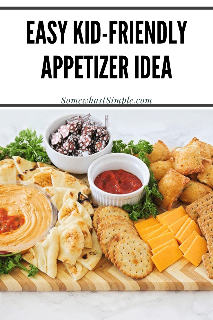 This delicious and easy to assemble appetizer board is packed full of the best appetizers for kids! These appetizers are perfect to serve during the holidays or for the big game. You're guaranteed to win over even the pickiest of eaters at your next party! via @somewhatsimple