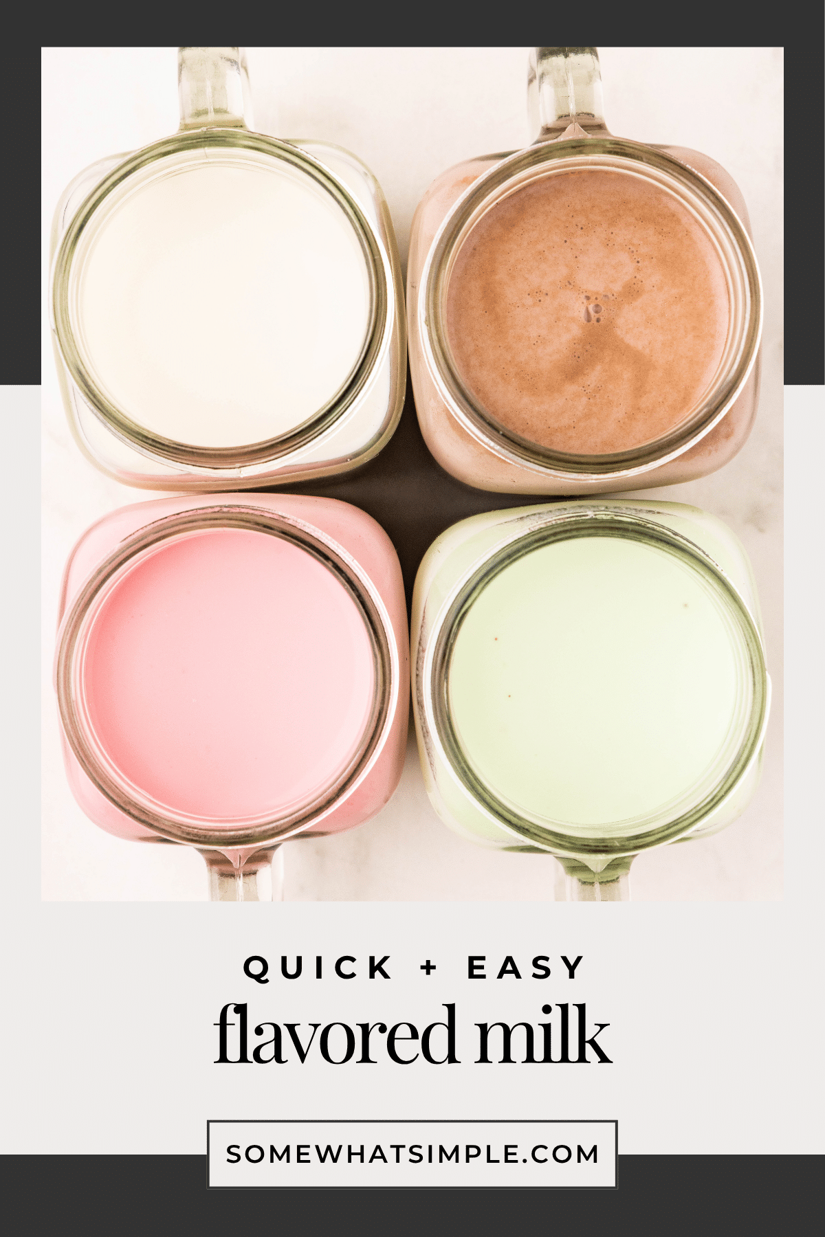 Make your own flavored milk at home with this easy recipe using pudding or Jello mix. Fun, budget-friendly, and perfect for kids’ snacks! via @somewhatsimple