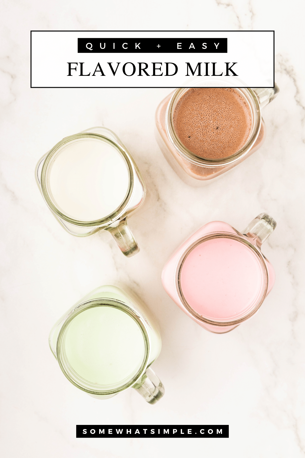 Make your own flavored milk at home with this easy recipe using pudding or Jello mix. Fun, budget-friendly, and perfect for kids’ snacks! via @somewhatsimple