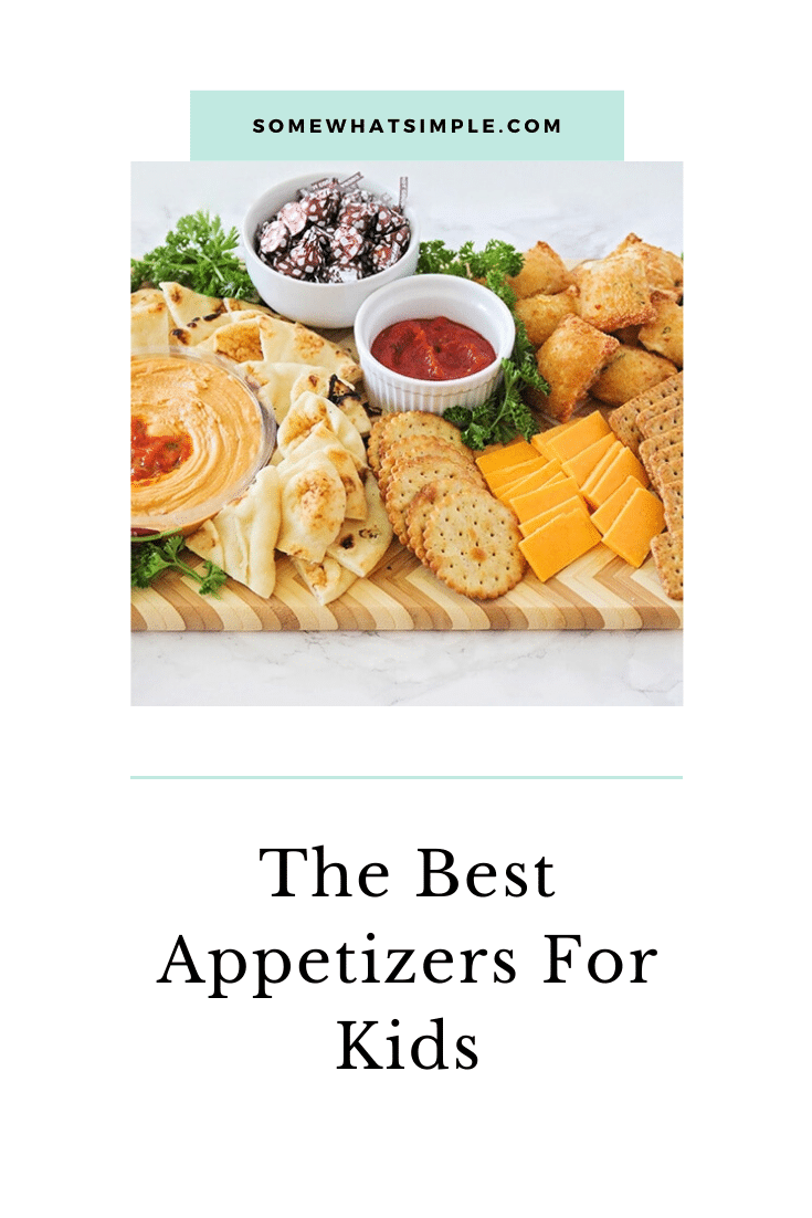 This delicious and easy to assemble appetizer board is packed full of the best appetizers for kids! These appetizers are perfect to serve during the holidays or for the big game. You're guaranteed to win over even the pickiest of eaters at your next party! via @somewhatsimple