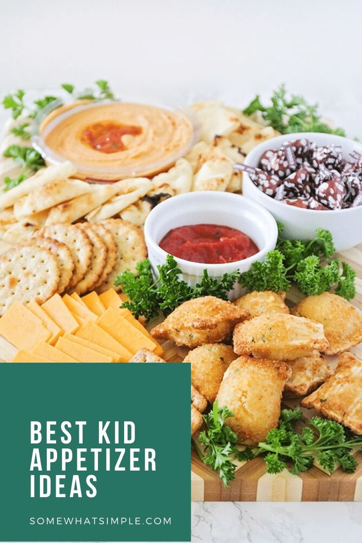 This delicious and easy to assemble appetizer board is packed full of the best appetizers for kids! These appetizers are perfect to serve during the holidays or for the big game. You're guaranteed to win over even the pickiest of eaters at your next party! via @somewhatsimple