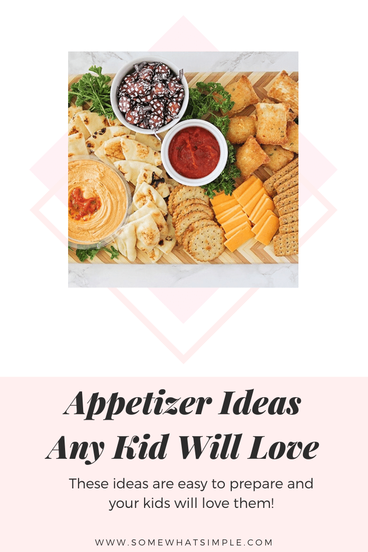 This delicious and easy to assemble appetizer board is packed full of the best appetizers for kids! These appetizers are perfect to serve during the holidays or for the big game. You're guaranteed to win over even the pickiest of eaters at your next party! via @somewhatsimple