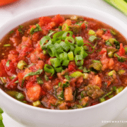 Mild Salsa recipe in a white bowl