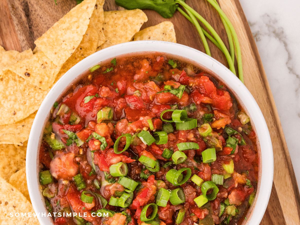 Overhead shot of Mild Salsa