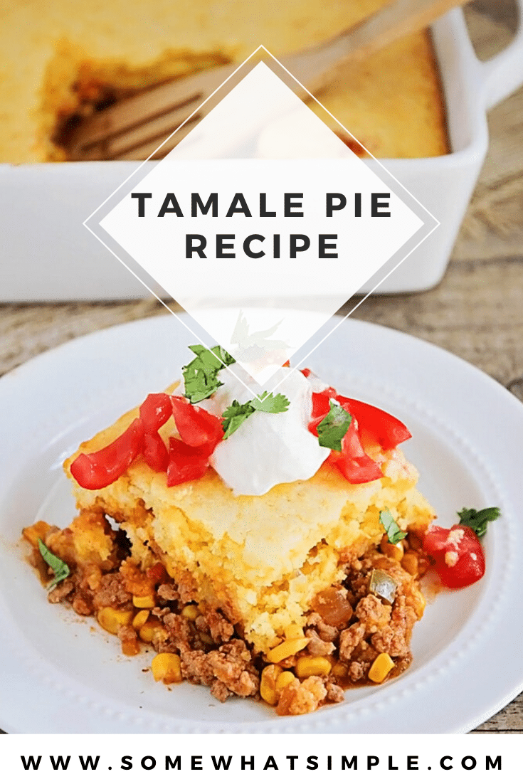 Tamale Pie is a warm, filling casserole that makes a delicious dish for a family dinner or a potluck. Here’s how to make Tamale Pie. via @somewhatsimple