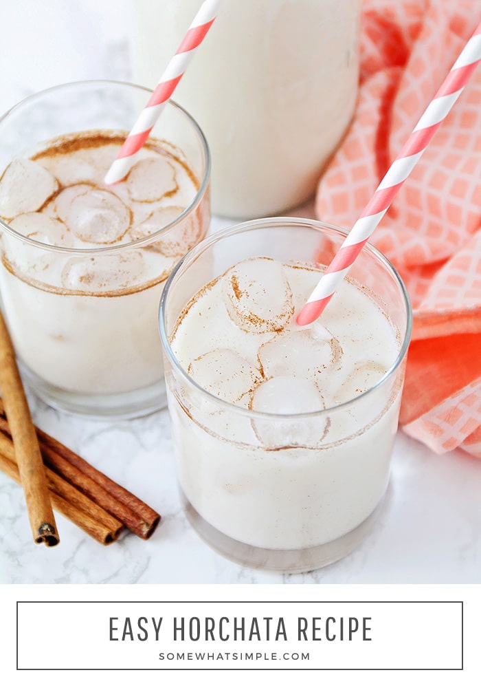 Easy Horchata Recipe (Authentic Mexican Drink) | Somewhat Simple