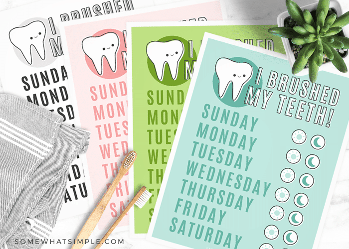 Teeth Cleaning Sticker Chart