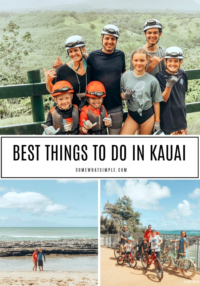 The island of Kauai is one of the most beautiful places I have ever visited.  From outdoor adventures, to relaxing on gorgeous beaches, there are so many incredible things to do in Kauai that everyone should add this destination to their traveling bucket list! #thingstodoinkauai #kauaihawaii #bestthingstodoinkauaihawaii #bestbeachesinkauai via @somewhatsimple