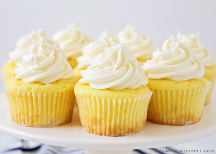 Lemon Cupcakes (w/ Cream Cheese Frosting) Somewhat Simple