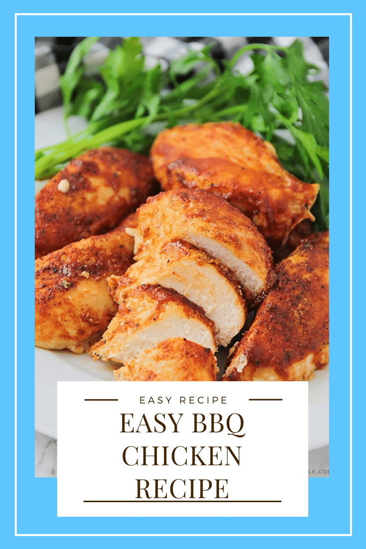 Enjoy the taste of baked BBQ chicken all year long.  Using a handful of a few simple ingredients these barbecue chicken breasts are so easy to make and are perfect for a busy weeknight! #bakedbbqchicken #barbecuechickenrecipe #bakedbonelessbbqchicken #howtobakebbqchicken #howtogrillbbqchicken via @somewhatsimple