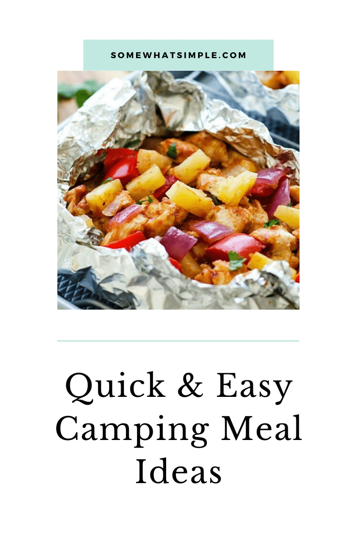 Take your camping game to the next level with our EASY camping food ideas! From breakfast to dinner to desserts, we have you covered. Your next camping trip is going to be filled with AMAZING food! With over 15 recipe ideas, you're guaranteed to find something you like! #campingfood #easycampingmeals #campingfoodideas #campingdinnerrecipeideas #bestcampingfood via @somewhatsimple