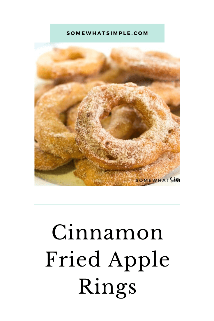 Fried apple rings are a festive fall treat made from fresh apples, cinnamon, and sugar. They're easy to make and taste delicious!  via @somewhatsimple