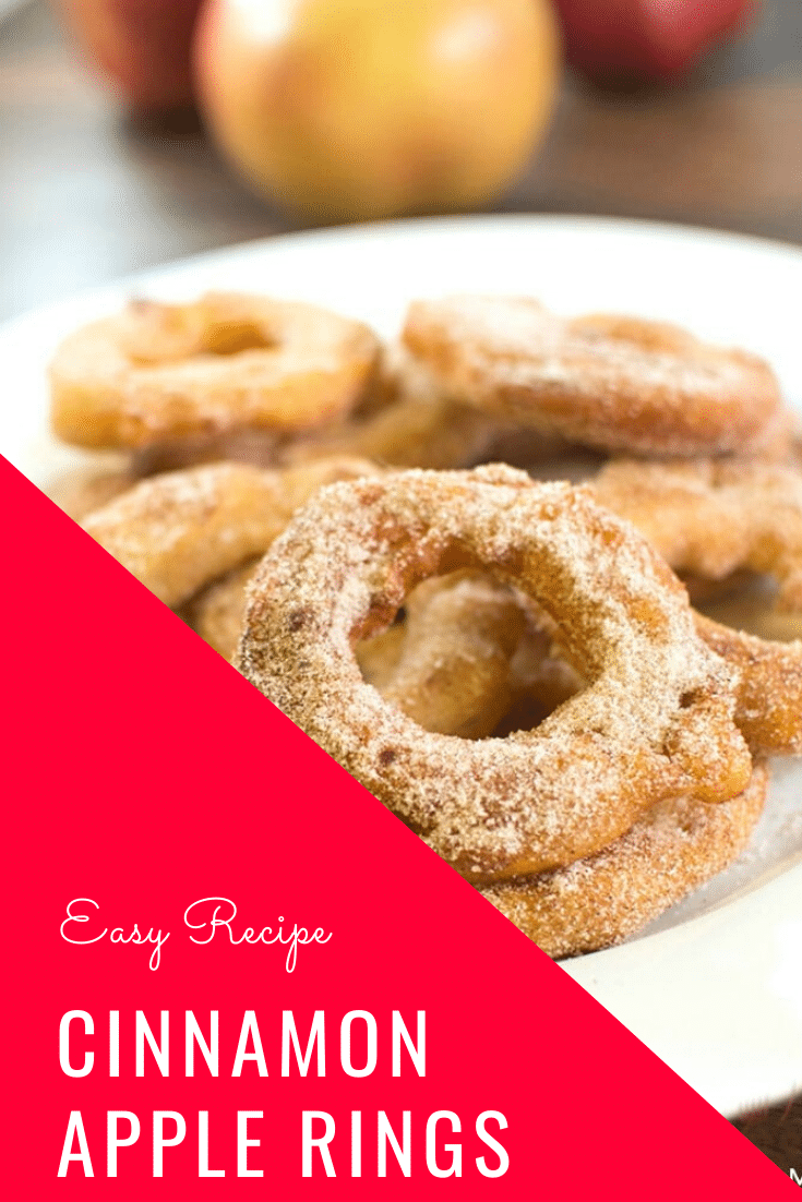 Fried apple rings are a festive fall treat made from fresh apples, cinnamon, and sugar. They're easy to make and taste delicious!  via @somewhatsimple