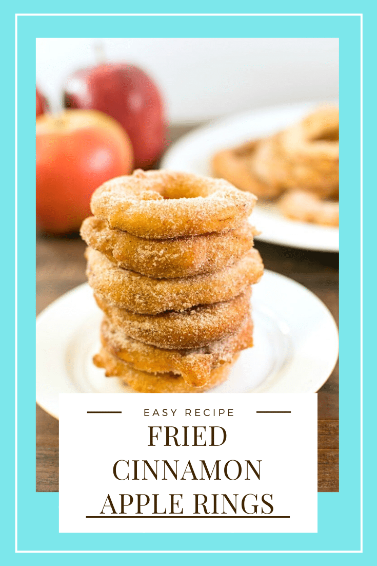 Fried apple rings are a festive fall treat made from fresh apples, cinnamon, and sugar. They're easy to make and taste delicious!  via @somewhatsimple