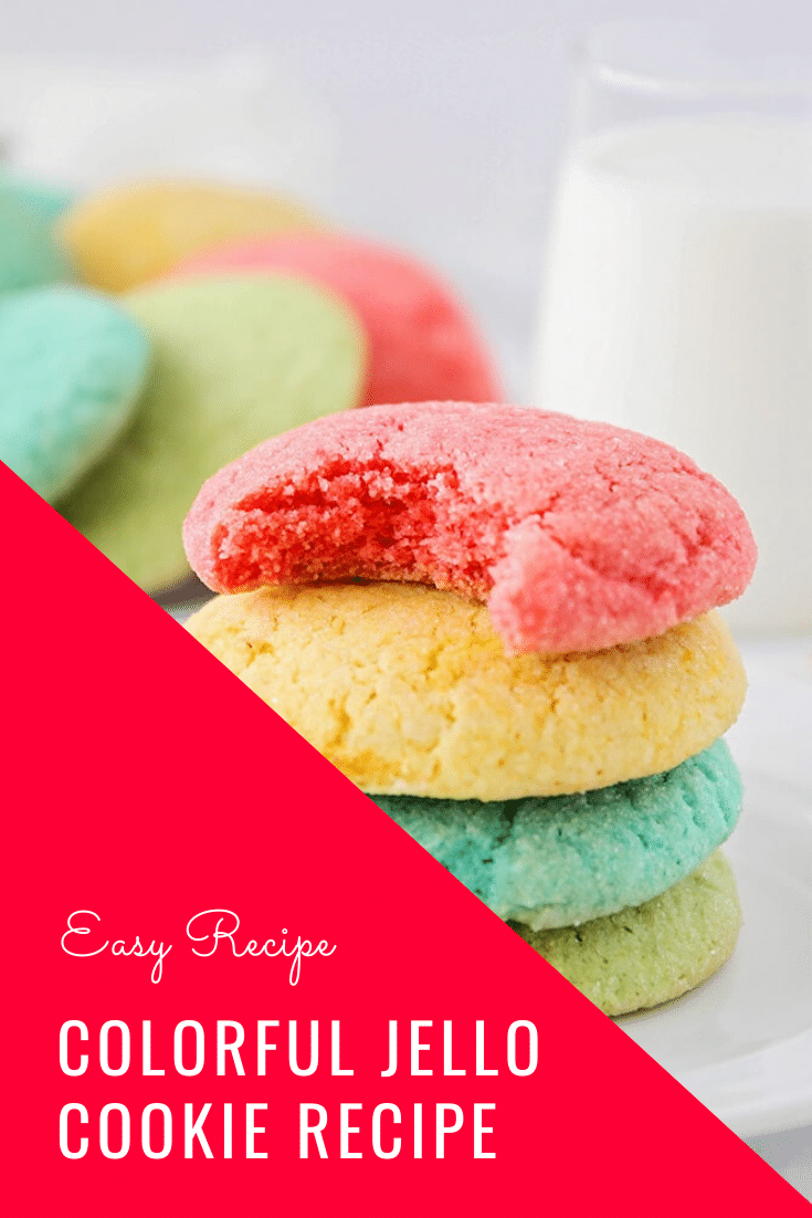 These bright and colorful Jello cookies are such a fun way to get the kids involved in the kitchen, and they're easy to make too!  Using Jello mix and a few simple ingredients you probably already have in your kitchen, these cookies will be ready in no time. #easyjellocookies #colorfulcookierecipe #jellocookies #jellocookiesrecipe #howtomakejellocookies via @somewhatsimple