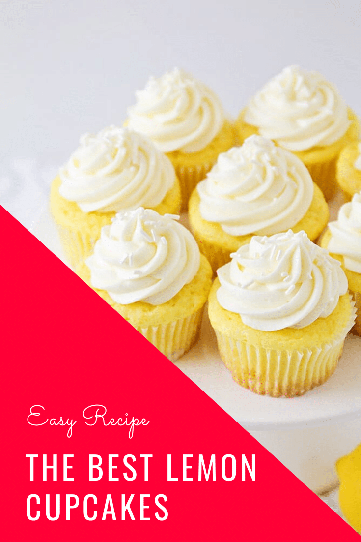 These lemon cupcakes are the best you'll ever eat!  Made with a box of cake mix, this cupcake recipe is super easy to make and they taste amazing! #lemoncupcakes #easylemoncupcakes #cakemixlemoncupcakes #lemoncupcakeswithcreamcheesefrosting #lemoncupcakerecipe via @somewhatsimple